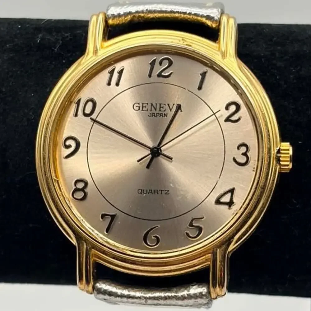 Gold & Silver Geneva Men's Watch